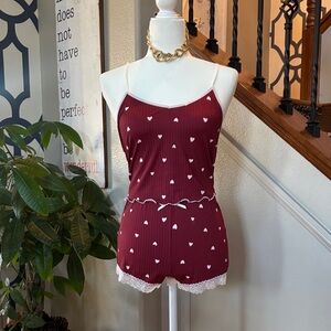 Heart Print 2 piece jimmy set 💕